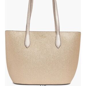 Kate Spade New York gold glimmer leather tote bag